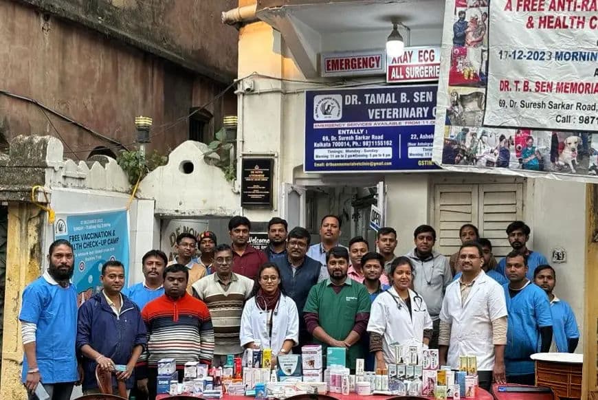 Team SenVetCare, photographed at the clinic